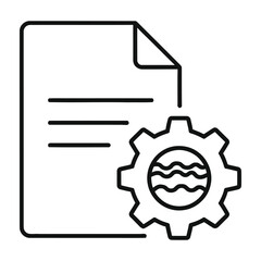 Obraz premium gear icon document settings configuration