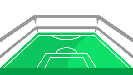 Vector Illustration Soccer Stadium Field. Football or soccer sport background vector template © Febrian