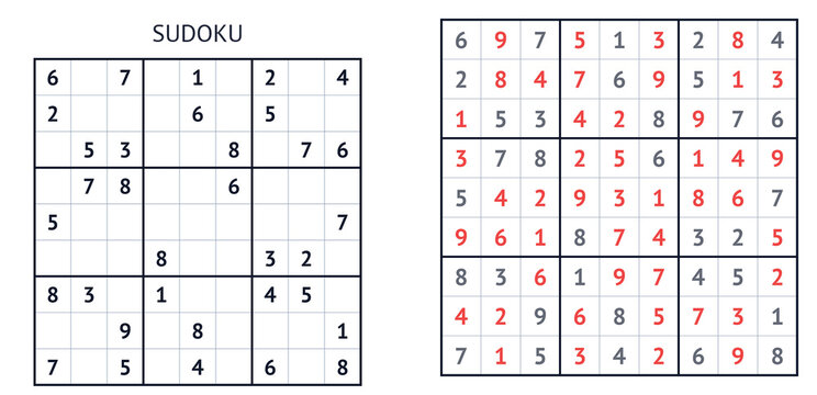 Classic Sudoku puzzle with numbers in grid format  