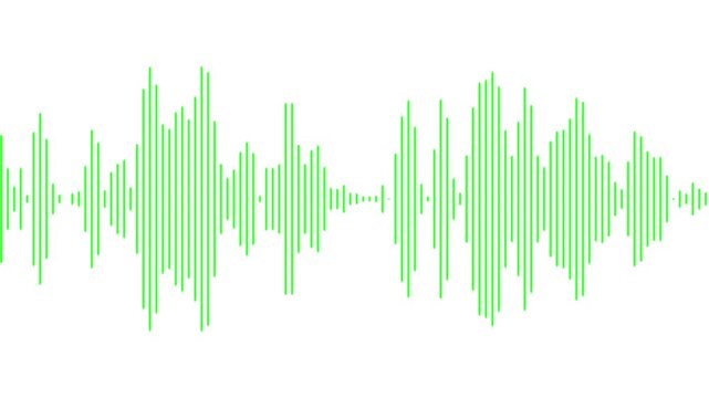 Waveform Audio. Abstract sound waves background. rendered looping animation