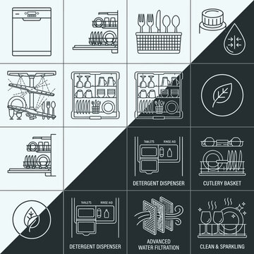 Kitchen Appliances and Utensils Infographic Vector Illustration