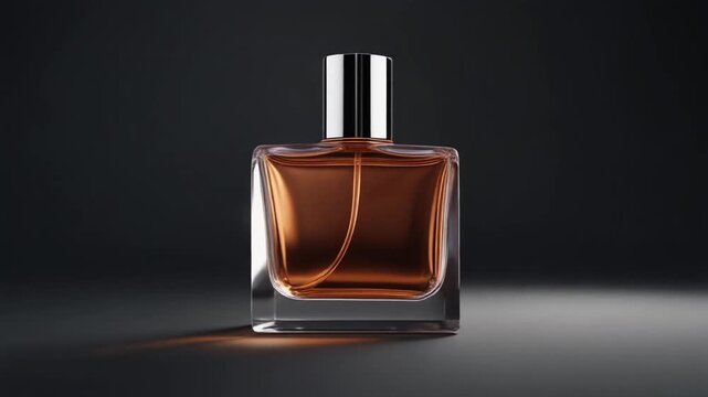 Minimal Perfume Bottle with Polished Glass Edges and Balanced Lighting