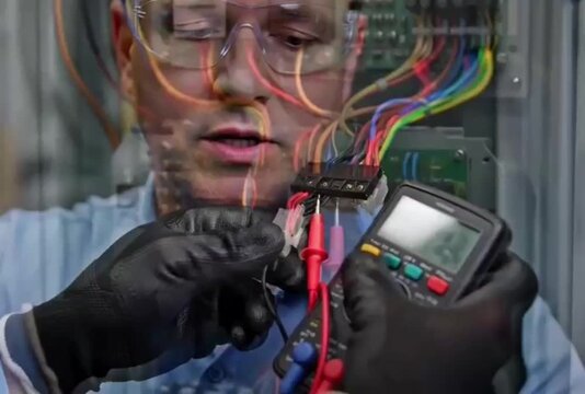 Cooling Equipment Technician Performing Diagnostics