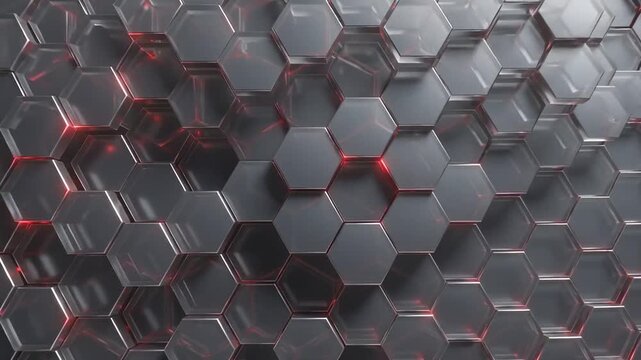 Abstract Hexagonal Grid Forming a Technological Background