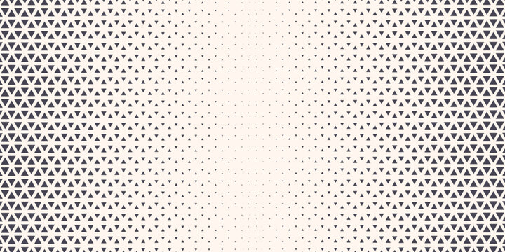 Triangles Vector Abstract Geometric Technology Background. Halftone Triangular Retro Style Simple Pattern. Minimal Style Dynamic Tech Wallpaper