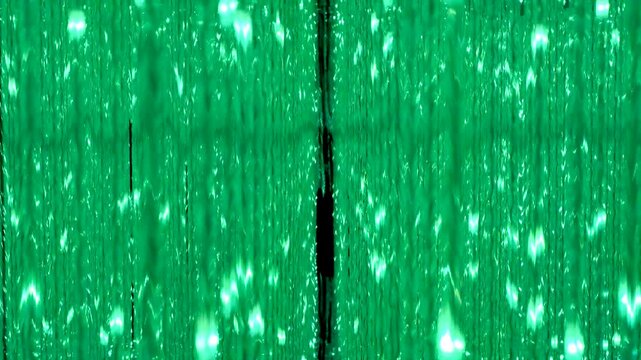 3D animated flashing glitter light show featuring hypnotic patterned tunnel and twisting dynamic motion graphics visual effects with abstract digital design background in cyan aqua teal colours