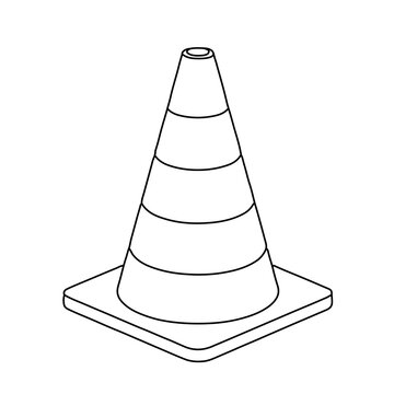Traffic Safety Cone Outline