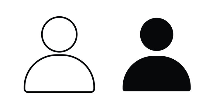 User icon for ui and web, Vector pictogram