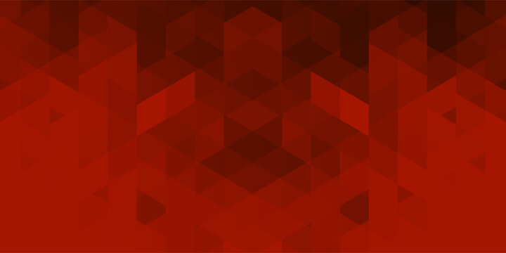 Abstract dark red geometric background with triangle pattern. Modern mosaic gradient design for technology, sports, or corporate identity. Professional textured vector backdrop.