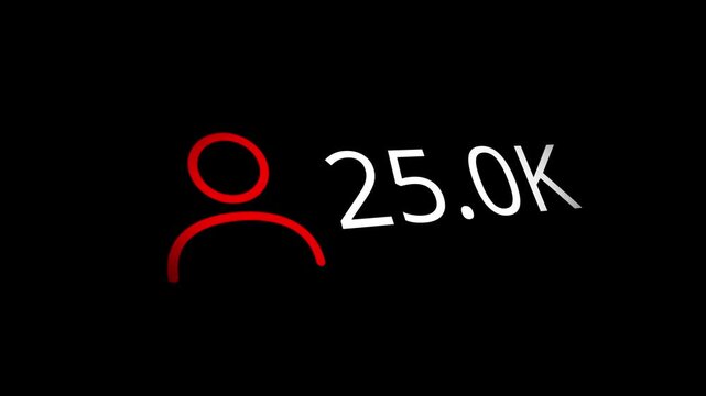 Social media follower count increasing rapidly on a digital screen displaying live subscriber statistics for an online community profile
