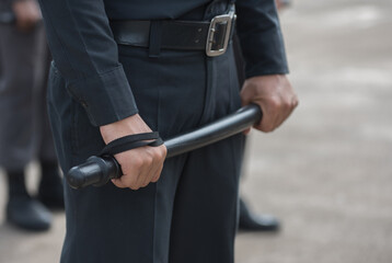 Obraz premium Riot police control the crowd training