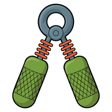 Effective hand grip strengthener for strength training. Fitness and gym icon design suitable for workout, bodybuilding, and exercise themed visuals.