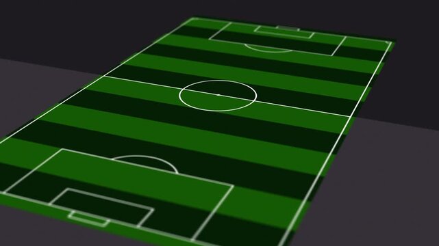 Green football field transition with a geometric perspective, suitable for competition, team organization, and athletic performance themes