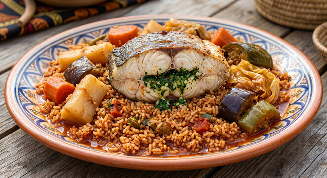 Senegalese Thieboudienne Fish and Tomato Rice 8K