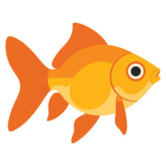 Obraz premium Flat vector lucky charm fish icon inspired by Japan neko and Chinese fortune symbols. Perfect for cultural, decorative, and lucky themed designs