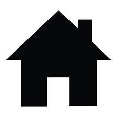 house silhouette icon simple black shape on white background © Ibrahim Creative420