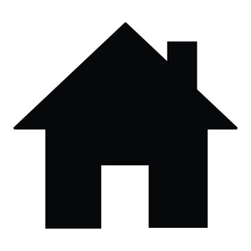 house silhouette icon simple black shape on white background