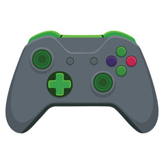 Gamer joystick cartoon vector isolated on white background. Playful gaming controller illustration ideal for esports, video game and entertainment designs. © Nass Studio
