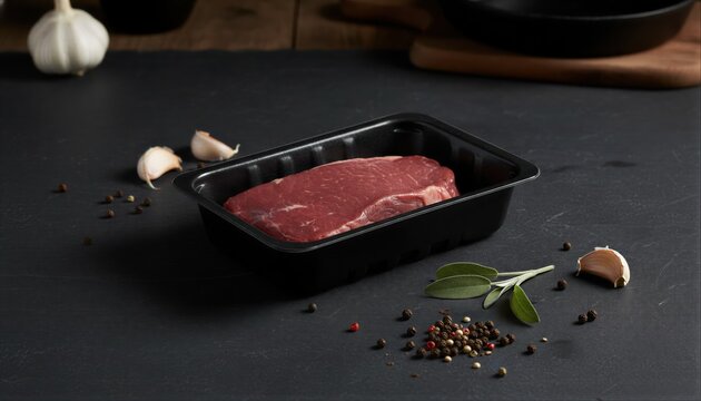 Premium venison steak in dramatic low-key lighting