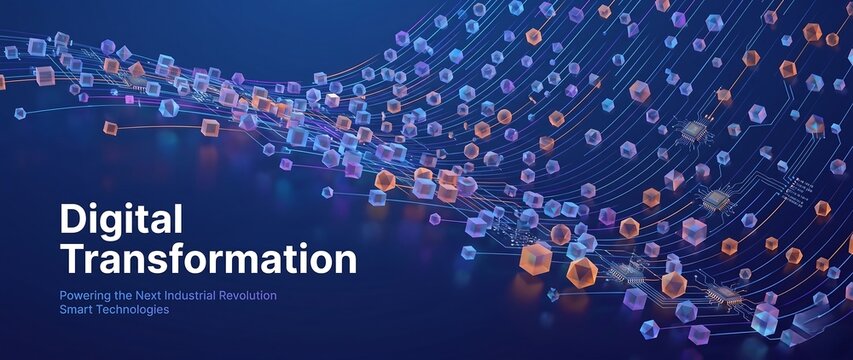 AI-Powered Data Flow Background with Seamless Stream Lines and Digital Particles. Perfect for Artificial Intelligence Whitepapers, Data Migration Visuals,  blue binary code