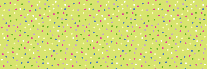Obraz premium Party dots Celebration Confetti, Yellow Seamless pattern