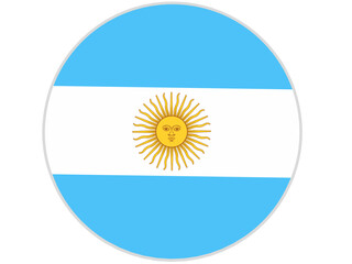 Fototapeta premium argentina flag circle with transparent background