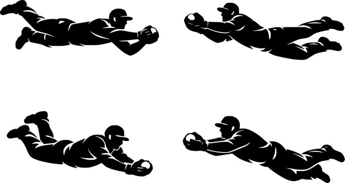 vector silhouettes of filder vector design 