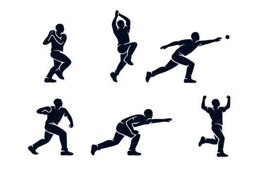 Cricket player silhouette vector design 