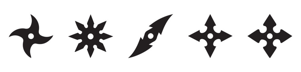 Shuriken ninja weapon icon for  martial arts combat concept vector illustration © maxmusha26