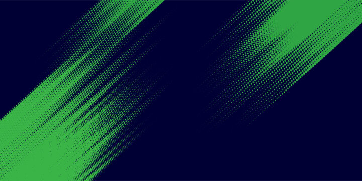 Halftone dots gradient grunge texture background green and black color pattern. Dot pop art comic sport style vector illustration