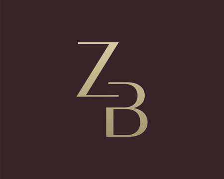 ZB letter logo icon design. Classic style luxury initials monogram.