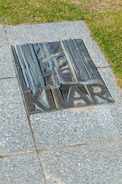 Miedzyzdroje, Poland - May 3, 2026: Handprint and signature of Wojciech Kilar at Walk of Fame, Promenade of Stars (Promenada Gwiazd). Kilar was a Polish classical and film music composer.