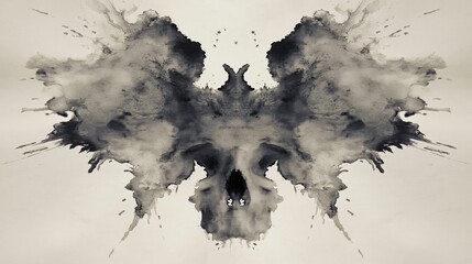 Obraz premium Dark Abstract Ink Blot Art Variation
