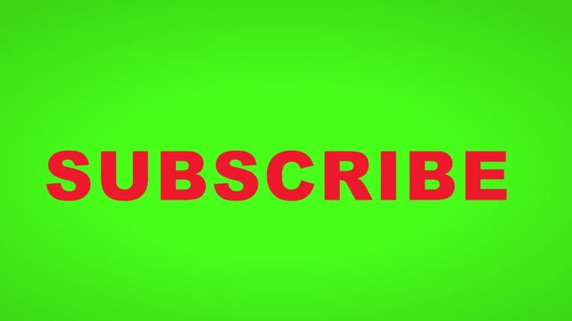 Red Subscribe Text Animation For Modern Video Production And Design