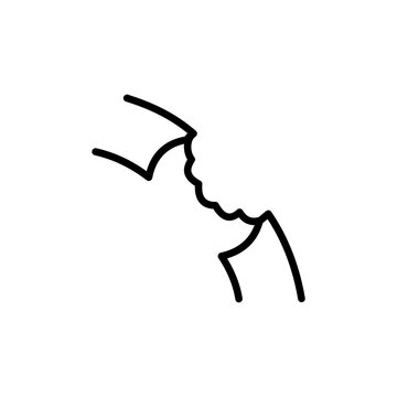 Icon of teeth marks on materials, a sign of rodent infestation.