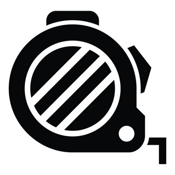 Tape measure tool for measuring length and distance  construction and DIY icon