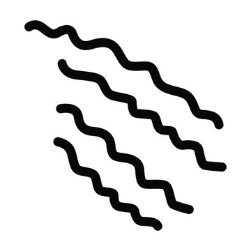 spirochete bacterium outline icon vector design good for web or mobile app