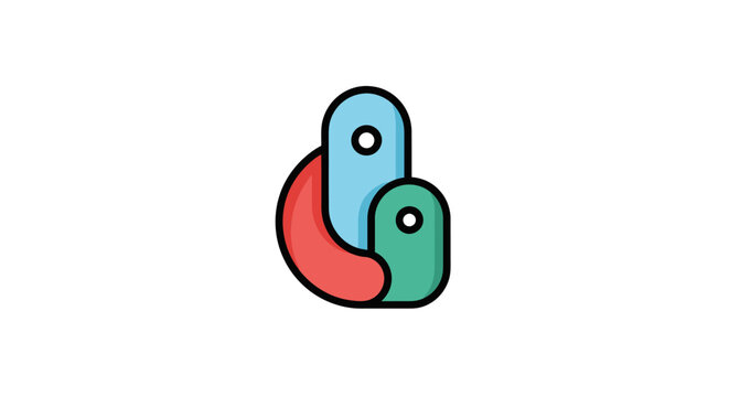 Abstract Python Logo: Colorful, Modern Design for Programming and Technology