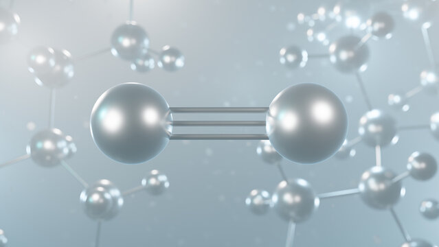 aluminum phosphide molecular structure, 3d model molecule, pesticide structural chemical formula view from a microscope
