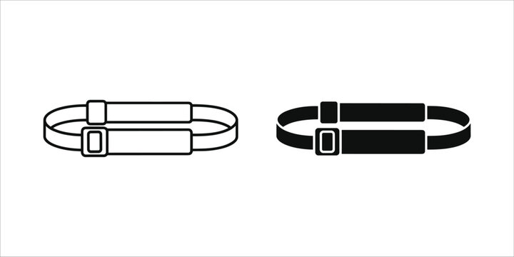 Black and white buckle belts side by side buckles