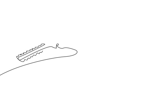Continuous One Line Sawfish Marine Sea Animal Minimal Animation