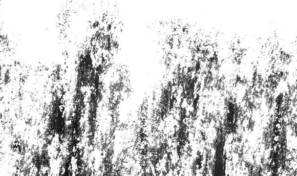 Macro black oil pastel texture with rough vertical strokes forming a bottom border and open copy space, isolated as a transparent PNG element for grunge overlays and mixed media design.