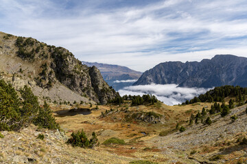 Fototapeta premium Mountain scenery in the Belledonne Massif, French Alps, Isère