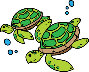 Obraz premium Sea Turtle Clip Art 