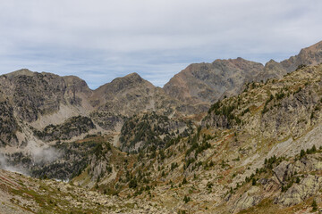 Fototapeta premium Mountain scenery in the Belledonne Massif, French Alps, Isère