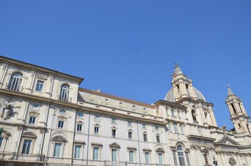 Obraz premium Piazza Navona in Roma with the church of Sant'Agnese in Agone