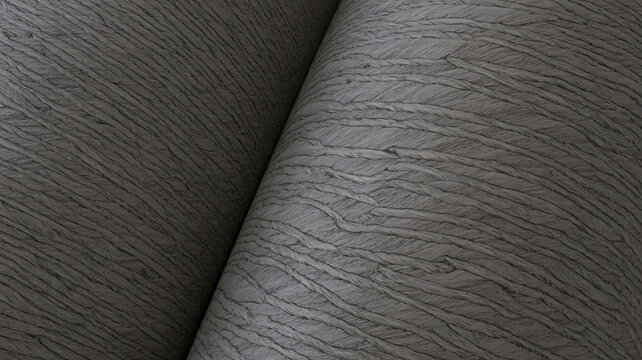 Gray leather texture, leather fabric roll, textured background, gray leather material