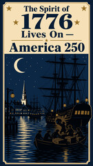 Obraz premium The Spirit of 1776 Lives On - America 250th Anniversary Celebration