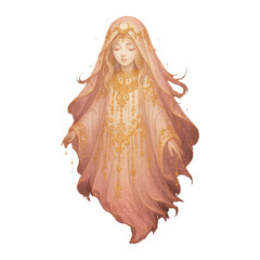Obraz premium PNG Ethereal angelic figure illustration