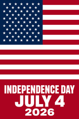 Fototapeta premium Celebrating Independence Day with a bold design for July 4, 2026